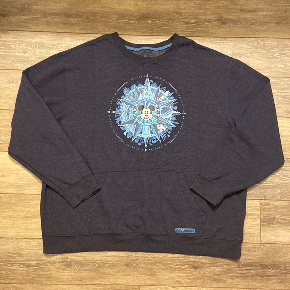 WALT DISNEY WORLD CREW NECK SWEATSHIRT DISCOVER THE MAGIC NAVY BLUE SIZE XXXL - Picture 1 of 7